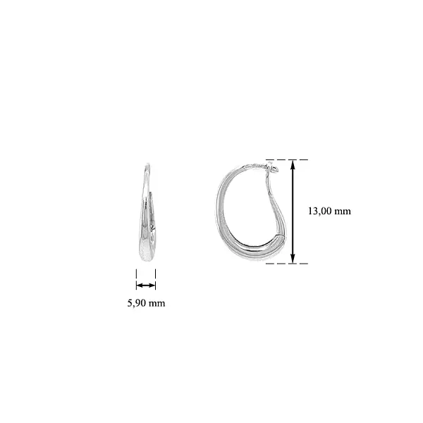 Gold-Ohrringe Halbkreise