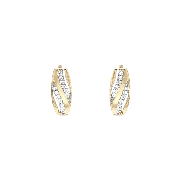 Gold-Ohrringe mit Zirkonen