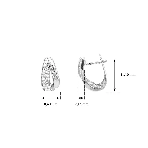 Gold-Ohrringe mit Zirkonen