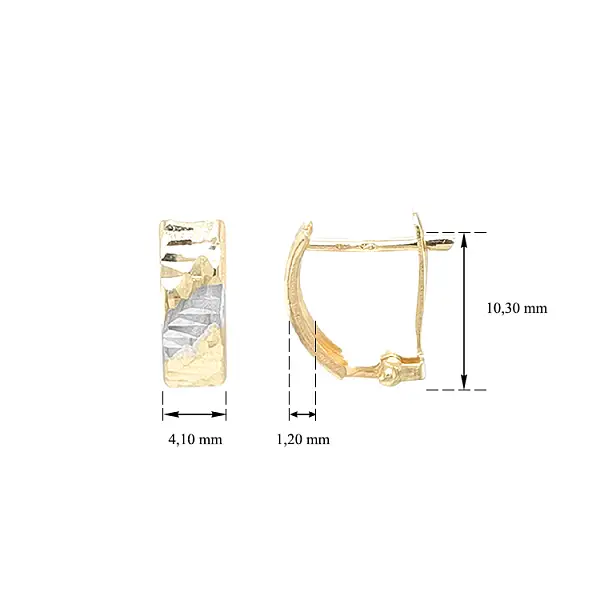 Gold-Ohrringe aus Kombinationsgold