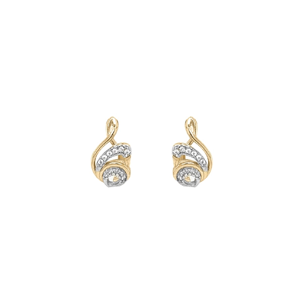 Gold-Ohrringe mit Zirkonen