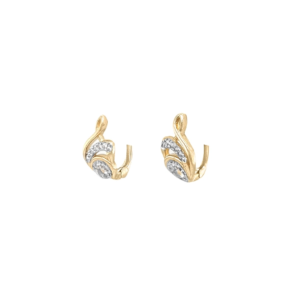 Gold-Ohrringe mit Zirkonen