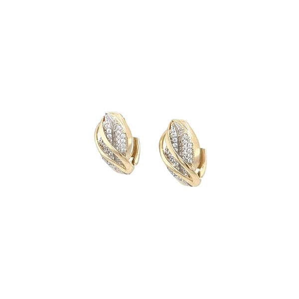 Gold-Ohrringe mit Zirkonen