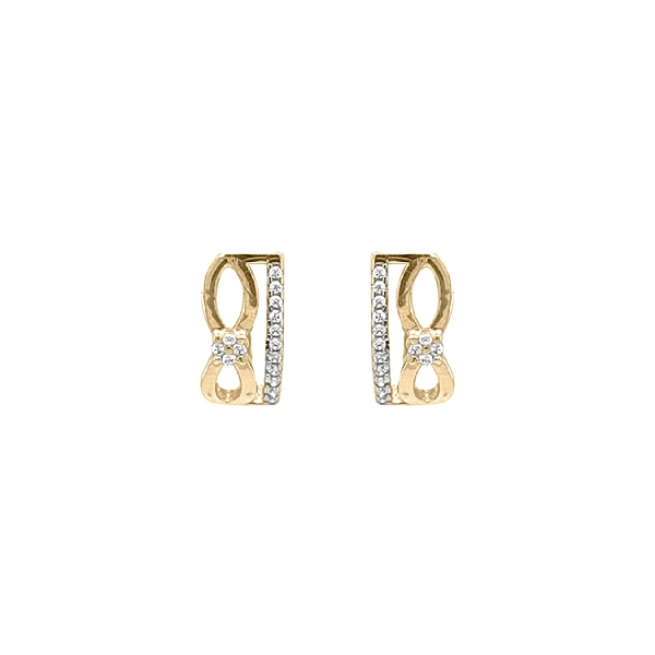 Gold-Ohrringe mit Zirkonen