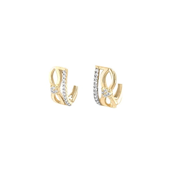 Gold-Ohrringe mit Zirkonen