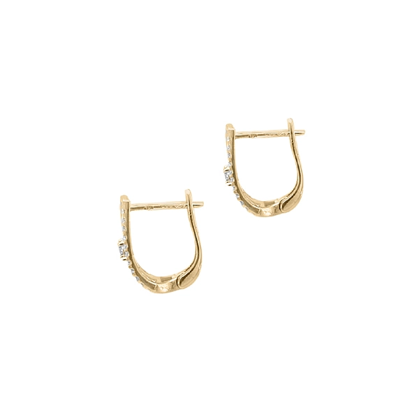Gold-Ohrringe mit Zirkonen