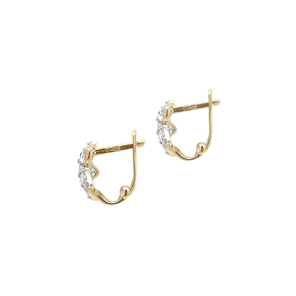 Gold-Ohrringe mit Zirkonen
