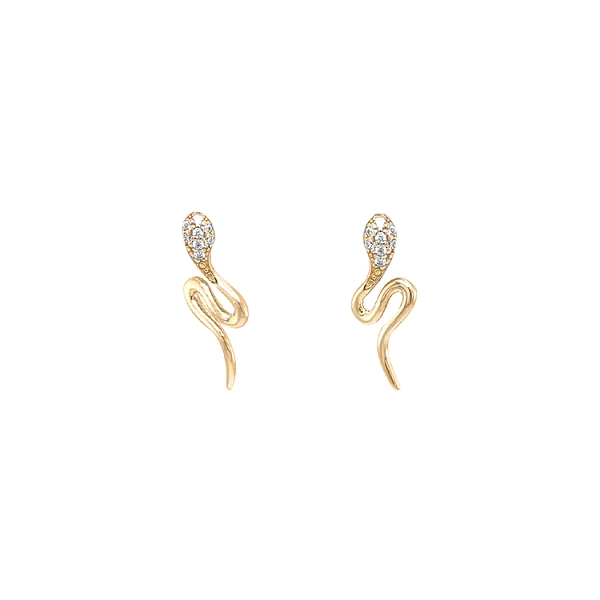 Gold-Ohrringe mit Zirkonen