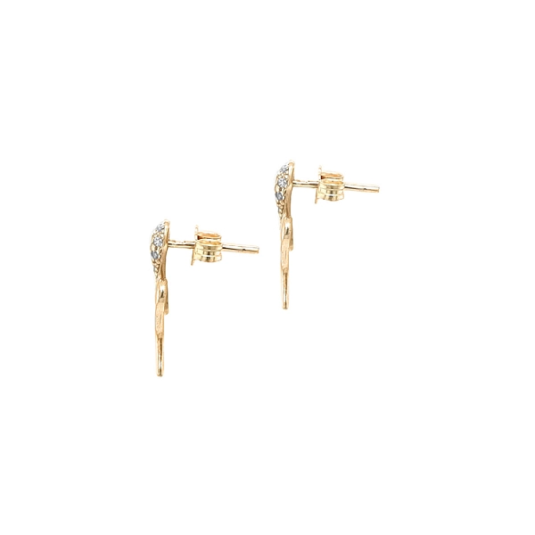 Gold-Ohrringe mit Zirkonen