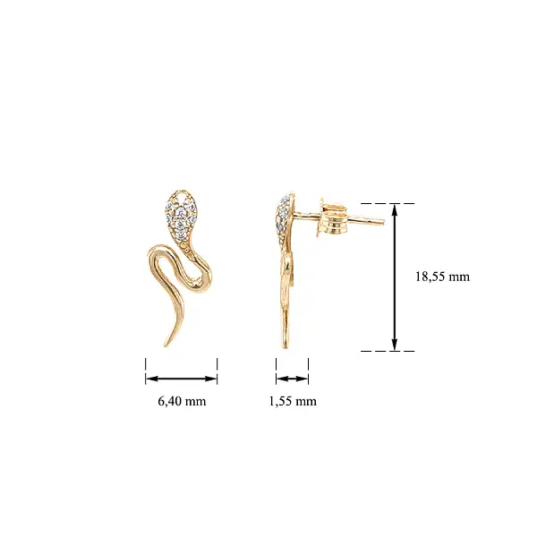 Gold-Ohrringe mit Zirkonen