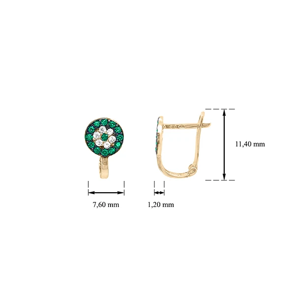 Gold-Ohrringe mit Zirkonen