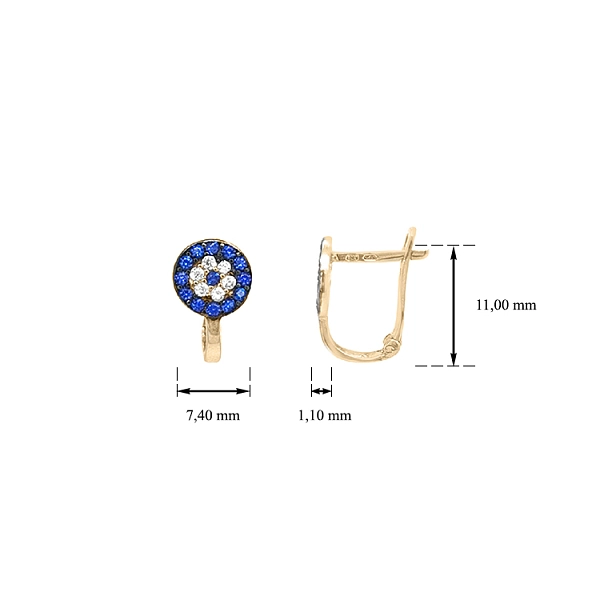 Gold-Ohrringe mit Zirkonen