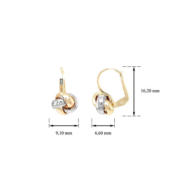 Gold-Ohrringe aus Kombinationsgold