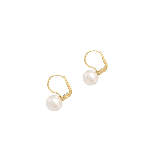 Gold Perlen Ohrringe