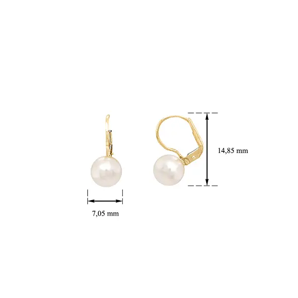 Gold Perlen Ohrringe