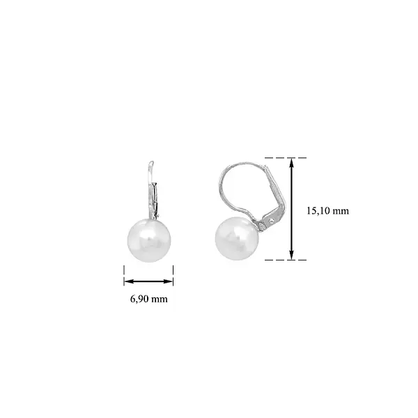 Gold Perlen Ohrringe