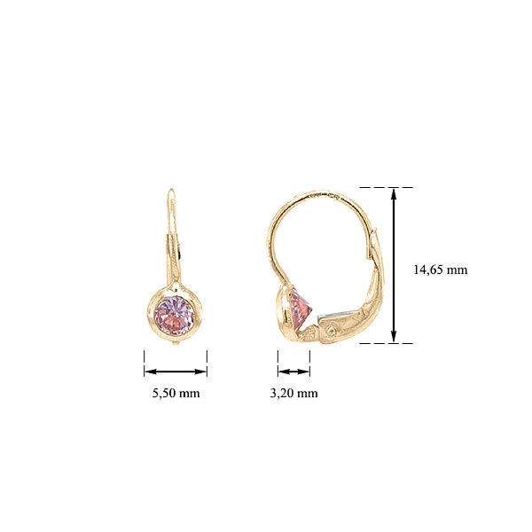 Gold-Ohrringe mit Zirkonen