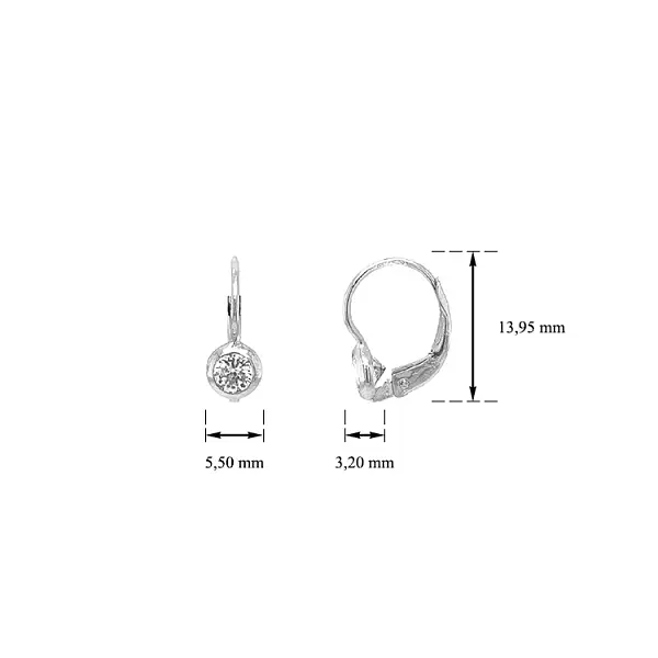 Gold-Ohrringe mit Zirkonen