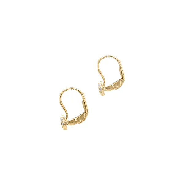 Goldohrringe Herzen mit Zirkonen