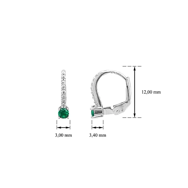Gold-Ohrringe mit Zirkonen