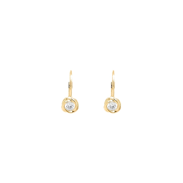 Gold-Ohrringe mit Zirkonen