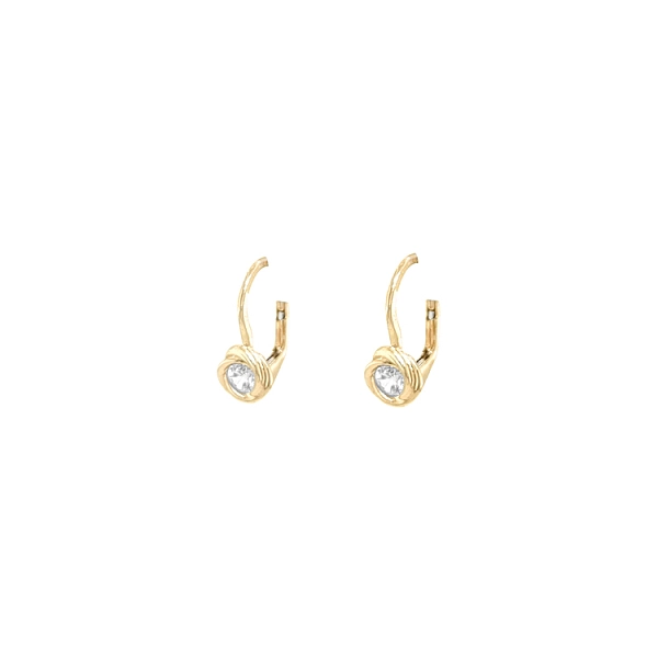 Gold-Ohrringe mit Zirkonen
