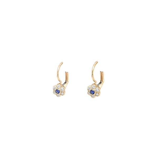 Gold-Ohrringe mit Zirkonen