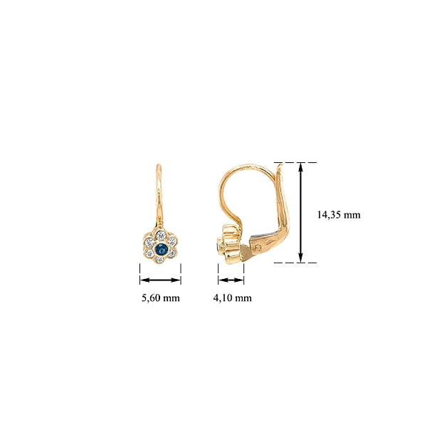 Gold-Ohrringe mit Zirkonen
