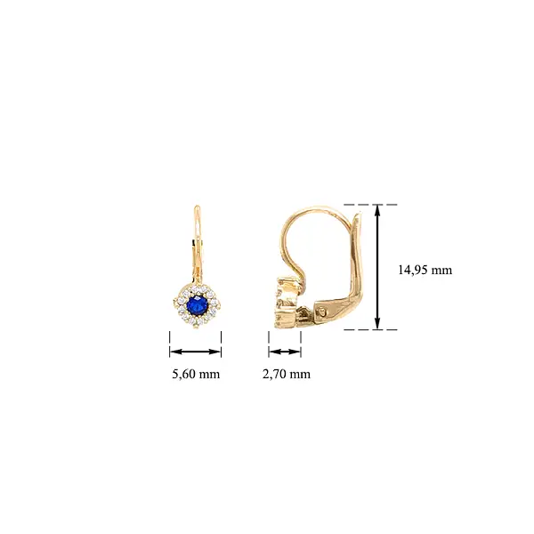 Gold-Ohrringe mit Zirkonen