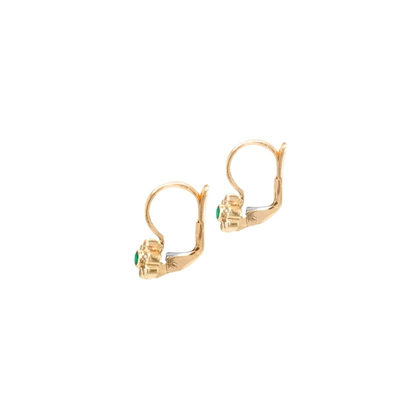 Goldohrringe Blumen mit Zirkonen