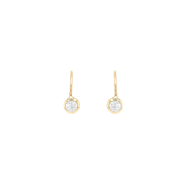 Gold-Ohrringe mit Zirkonen