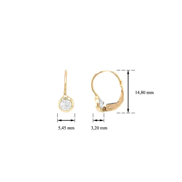 Gold-Ohrringe mit Zirkonen