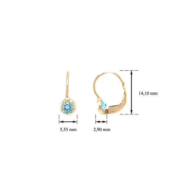 Gold-Ohrringe mit Zirkonen