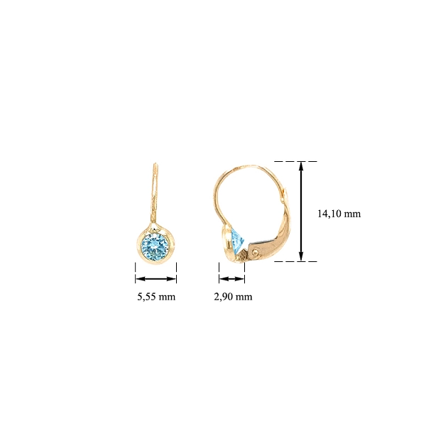 Gold-Ohrringe mit Zirkonen