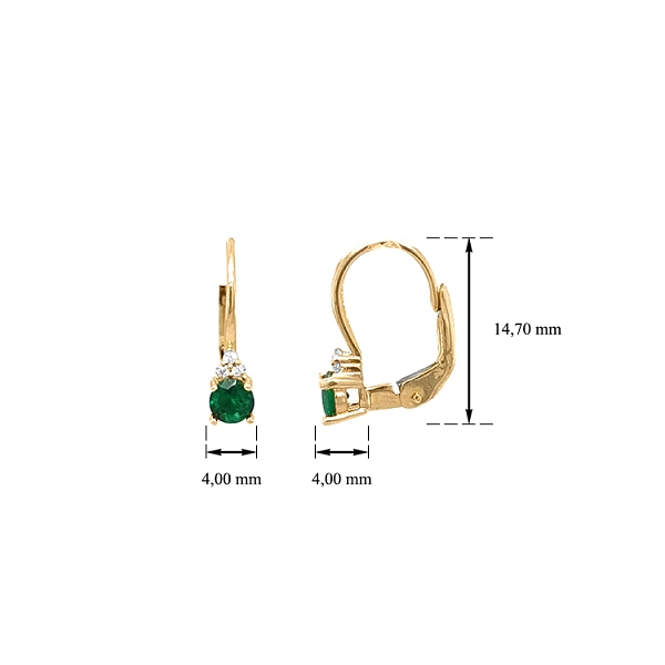Gold-Ohrringe mit Zirkonen