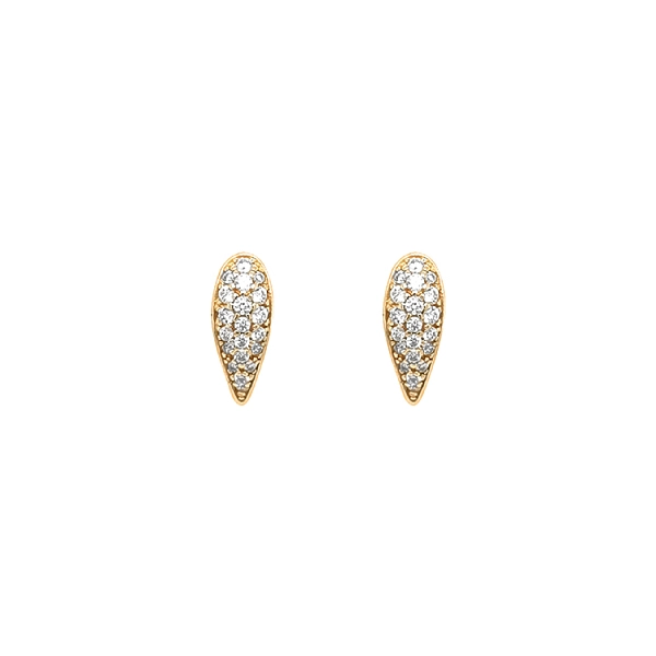 Gold-Ohrringe mit Zirkonen