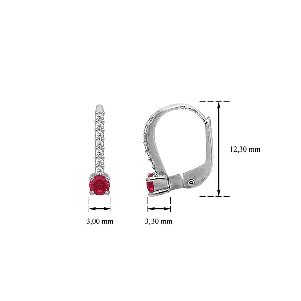 Gold-Ohrringe mit Zirkonen