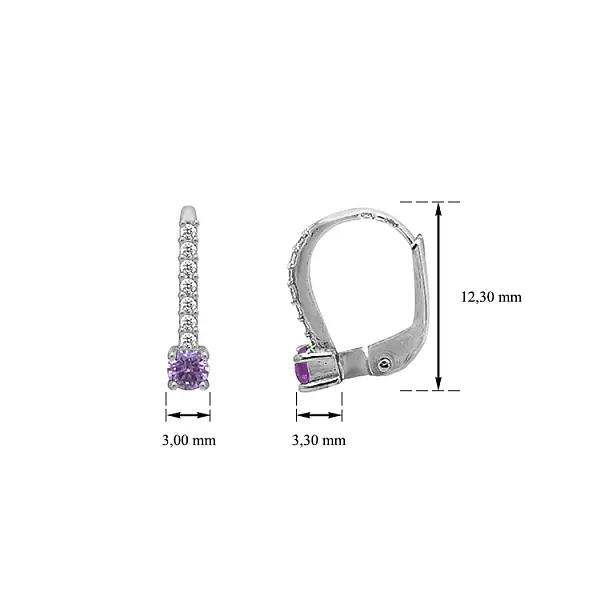 Gold-Ohrringe mit Zirkonen