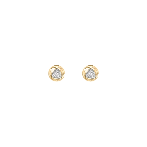 Gold-Ohrringe mit Zirkonen
