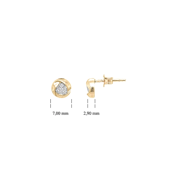 Gold-Ohrringe mit Zirkonen
