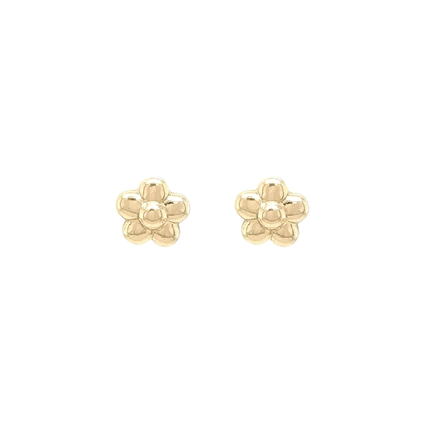 Goldene Ohrringe Pfirsichblüten