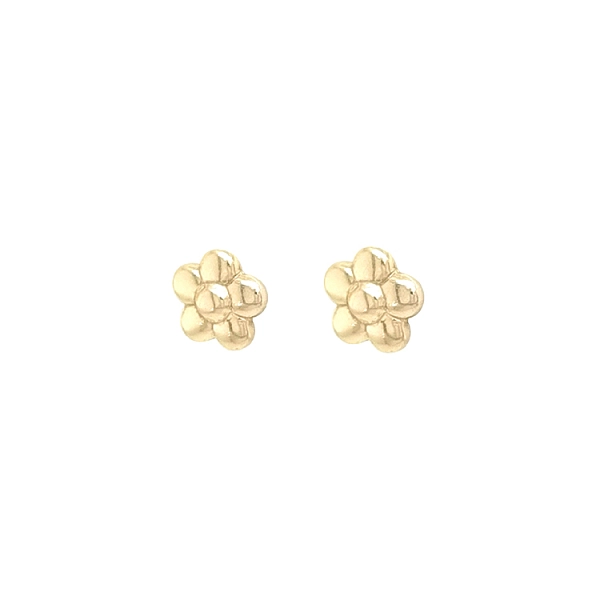 Goldene Ohrringe Pfirsichblüten