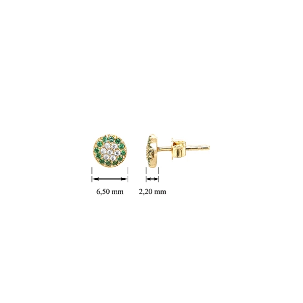 Gold-Ohrringe mit Zirkonen