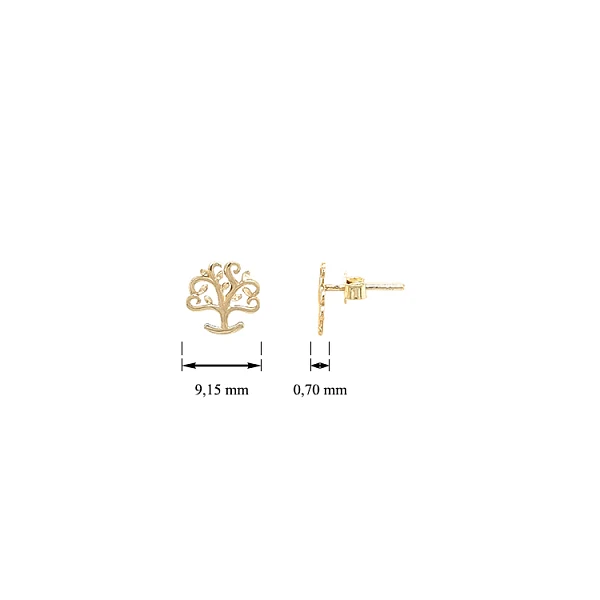 Gold-Ohrringe Baum von Zittau