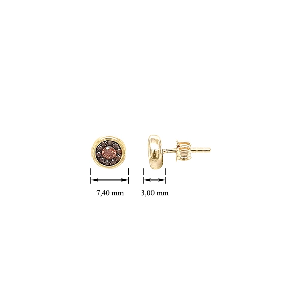 Gold-Ohrringe mit Zirkonen
