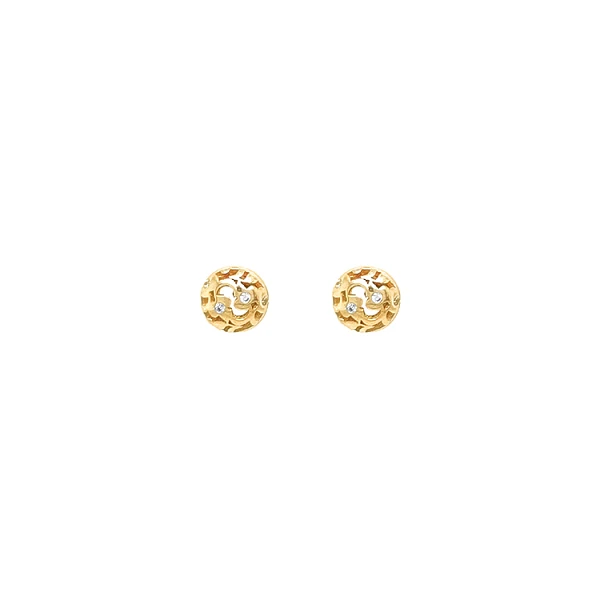 Gold-Ohrringe mit Zirkonen