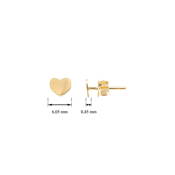 Gold-Ohrringe Herzen