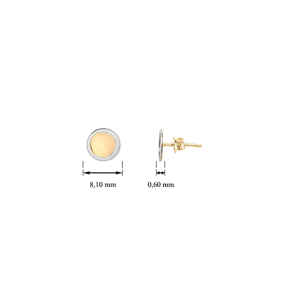 Gold-Kombination Gold-Ohrringe