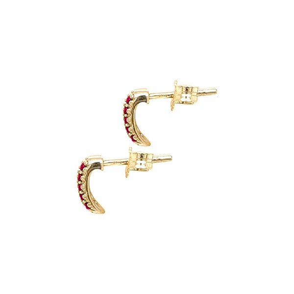Gold-Ohrringe mit Zirkonen