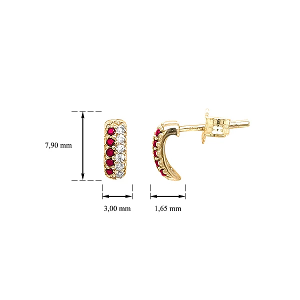 Gold-Ohrringe mit Zirkonen
